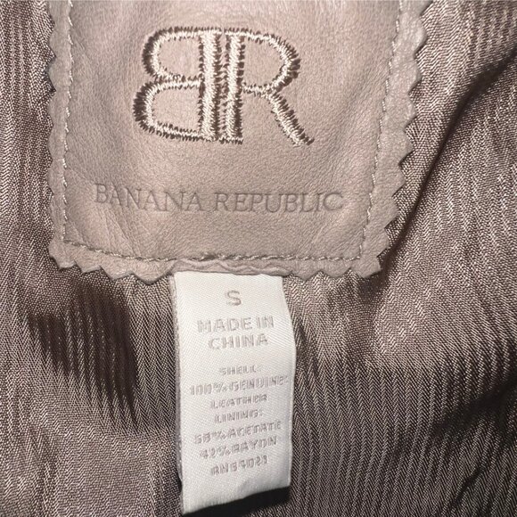 Banana Republic Genuine buttery Leather vest taupe — Sz S | Vintage | Exc. Cond - Picture 4 of 10
